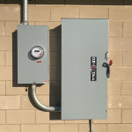 Meter and large disconnect switch