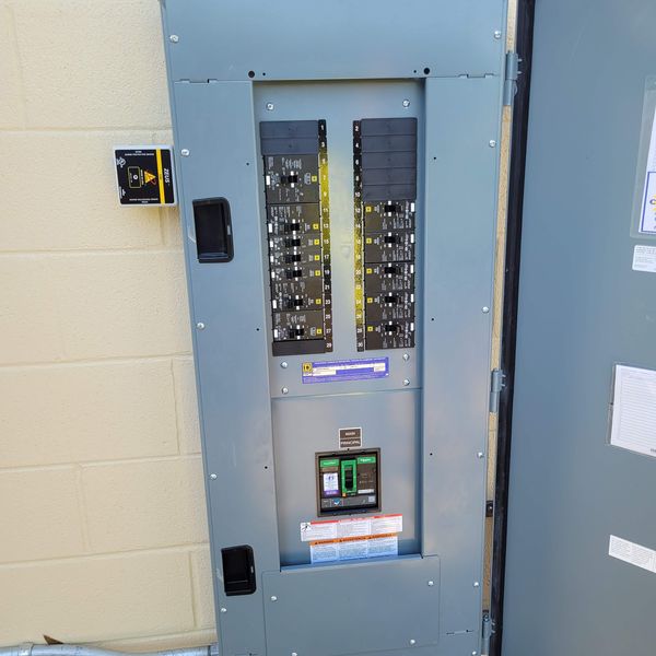 New panelboard with breakers
