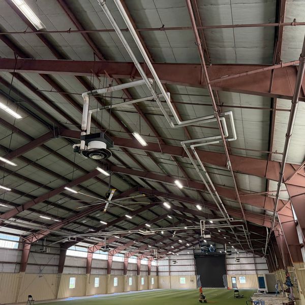 Arena lighting and fans